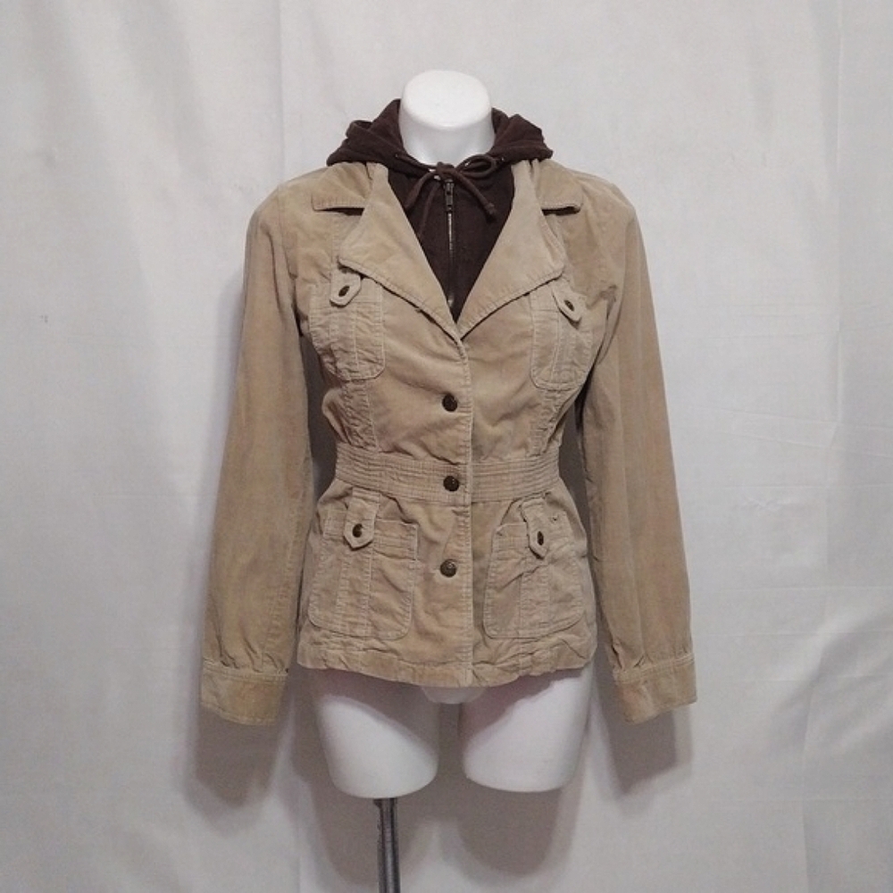 Vintage For Joseph Fortune Corduroy Hooded Jacket Fall Layering Piece Small